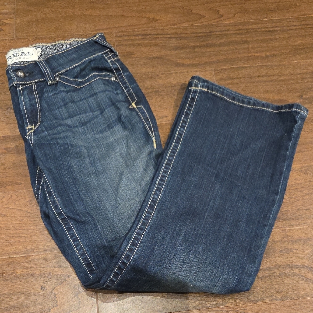 Ariat Women's Deep Indigo Straight Leg Jeans Size 30R Spitfire Real Riding Jean